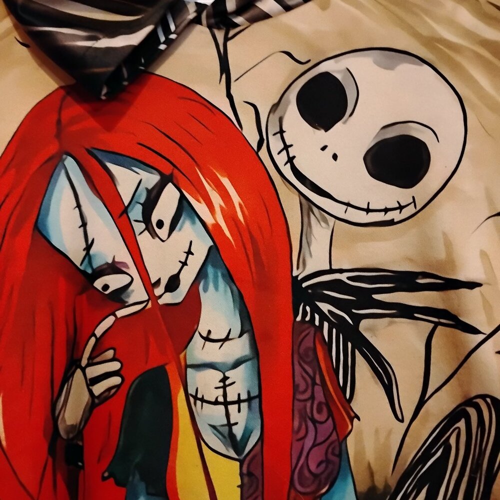 Men's XXL Nightmare Before Christmas All Over Print AOP Hoodie Skellington